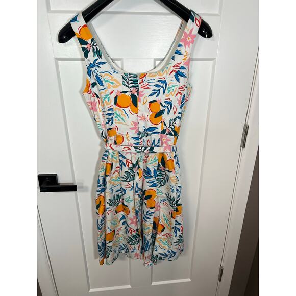 Anne Klein Sleeveless Spring Summer Mini Peach Dress Size 6 Medium Women Bright - Picture 6 of 9